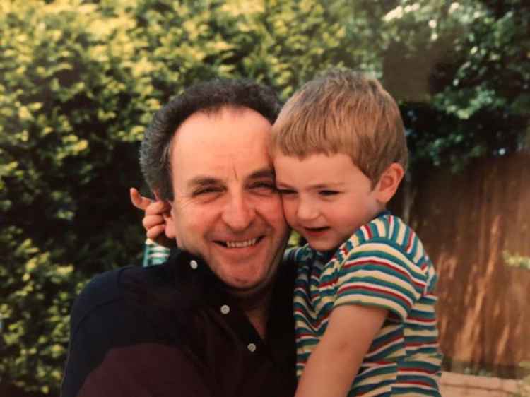 Peter Jay with his then young son Simon      (Picture Simon Jay)