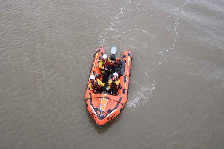 By the time the RNLI boat arrived, the man had been taken to shore.