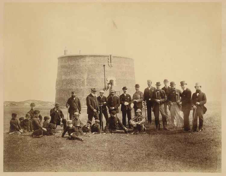 Martello Tower 'T' at Felixstowe Ferry Golf Club c. 1880, image generously supplied by David Spencer