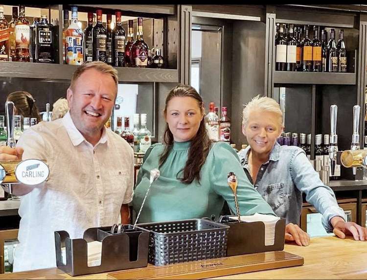 Left to right: Barrie Cook, Jemma Evans and Jayne Haywood