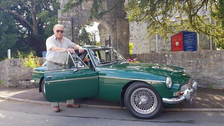 Ed Griffith with his MGC GT classic car