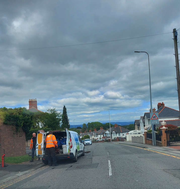 Welsh Water vehicles are present around the Llandough area as workers carry out repairs