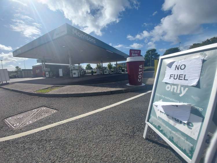 At Morrisons Cardiff Bay, just outside Penarth, where fuel supplies had run out