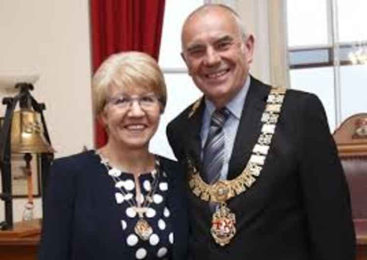 Cllr Newman with wife Jan