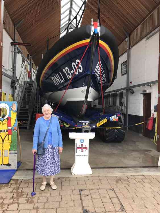 Myrt visits Exmouth Lifeboat Station