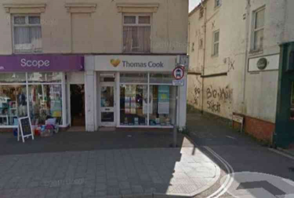 The former Thomas Cook store on Exeter Road. Image courtesy of Google.