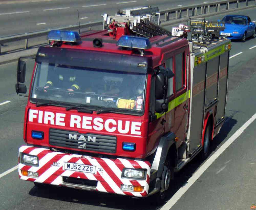 File picture of a Devon and Somerset Fire and Rescue service fire engine (Image Graham Richardson).