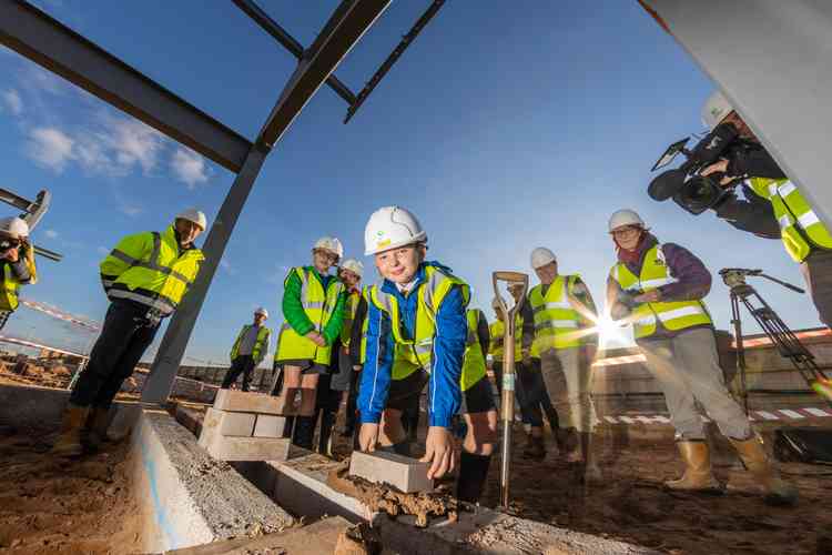 Topping out ceremony for Sideshore in Exmouth. Image courtesy of Grenadier.