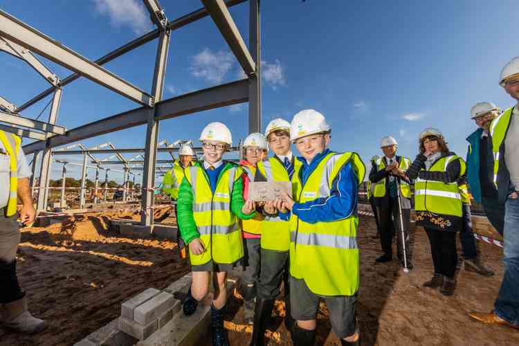 Topping out ceremony for Sideshore in Exmouth. Image courtesy of Grenadier.