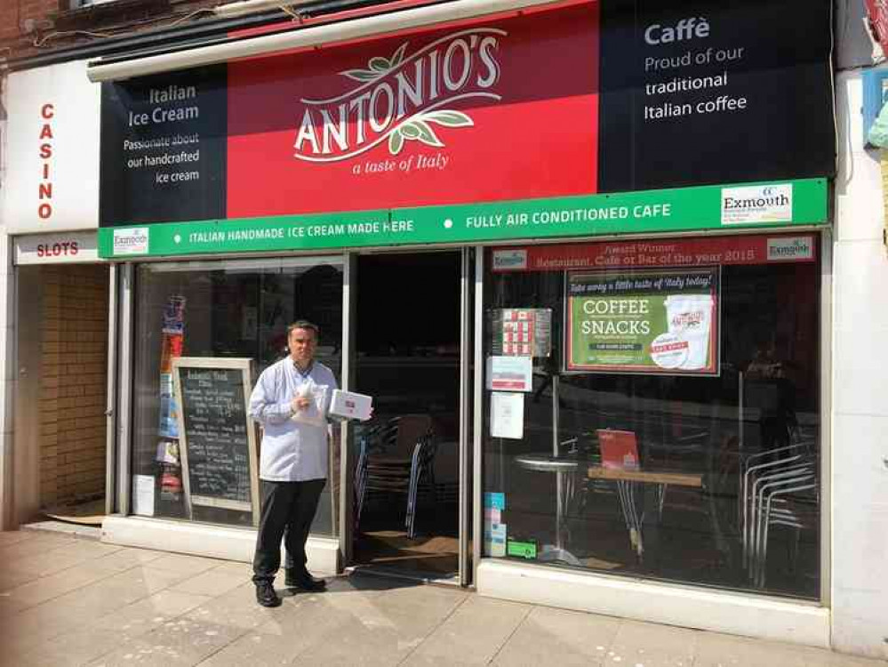 Antonio's owner Tony Badcott outside his business in The Strand.