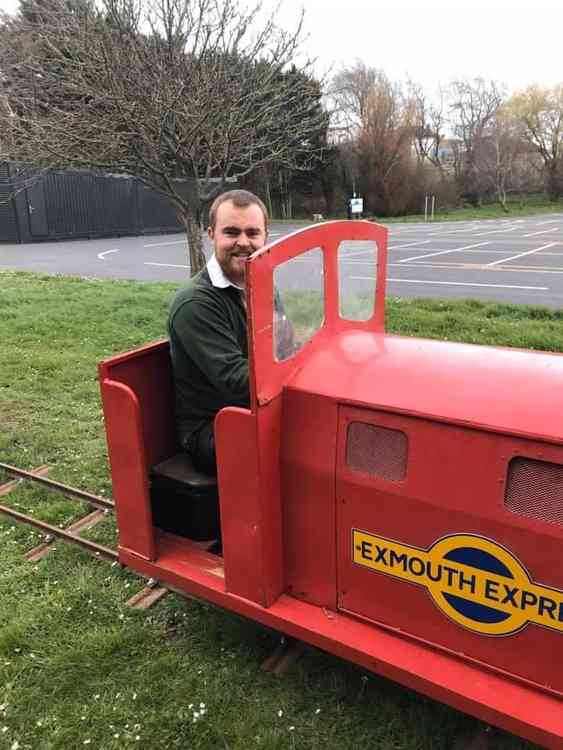 Henry Mock with his pride and joy The Exmouth Express.