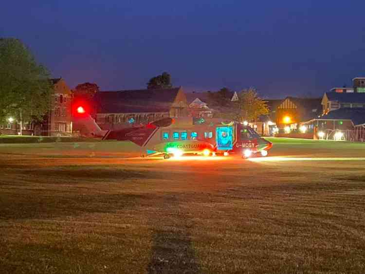 The Coastguard Helicopter. Picture courtesy of Exmouth Coastguard Rescue Team.