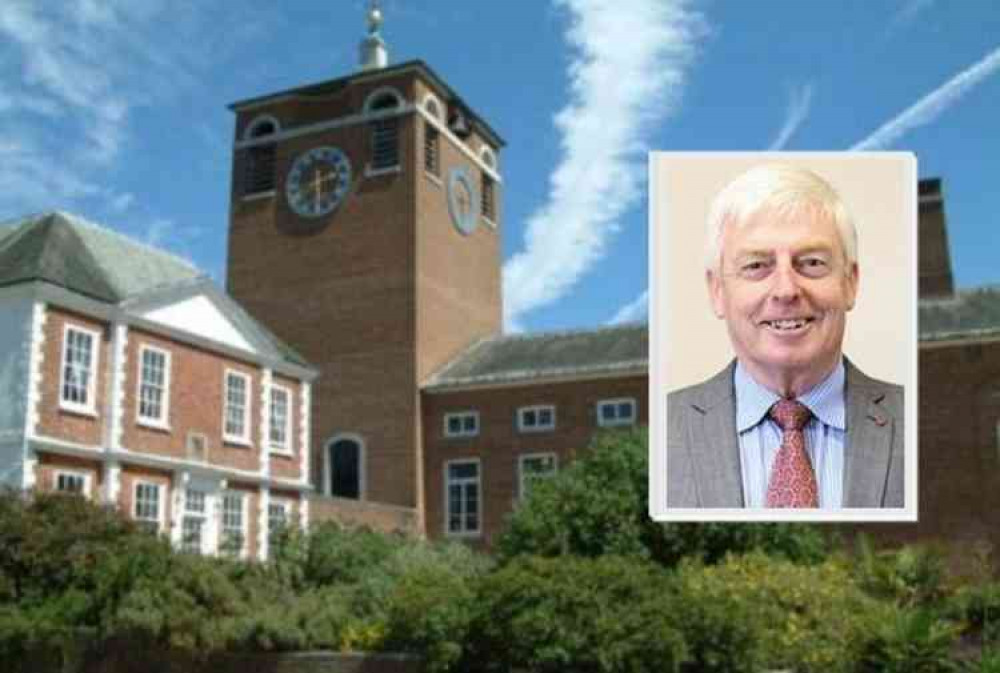 County Hall in Exeter - The home of Devon County Council. Inset: Exmouth county councillor Jeff Trail.