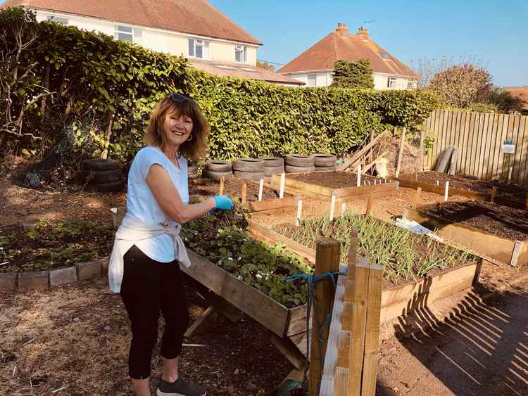 Sue Legge gardening.