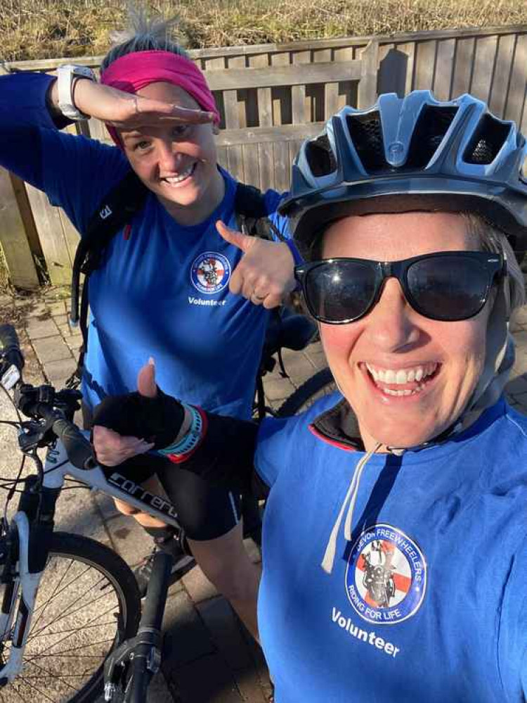 Tanya Robinson and Annaka Lloyd are taking on a challenge a month for the Devon Freewheelers. Photo: Tanya Robinson