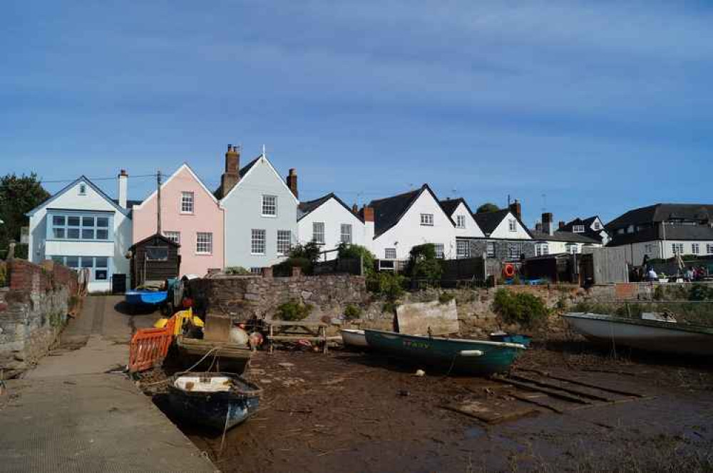 The Topsham ferry landing point near the Passage House Inn