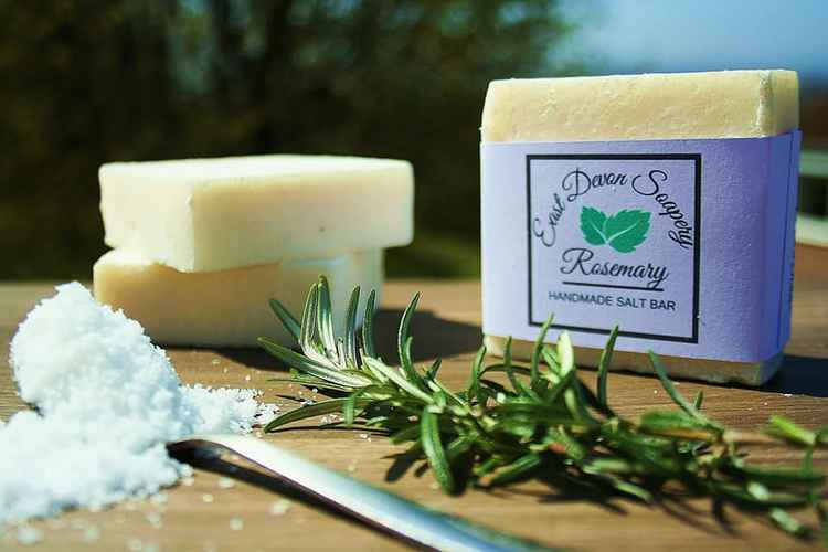 Rosemary salt bar. Credit: East Devon Soapery