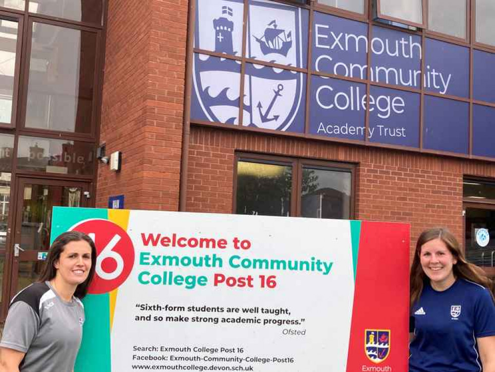 Image: Rachel Wright (left) and Lucy Burch (right) from Exmouth Community College will take on the Three Peaks Challenge in July