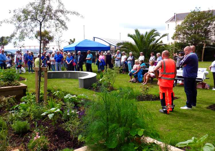 The opening ceremony of the new sensory garden. Picture: Marion Drew