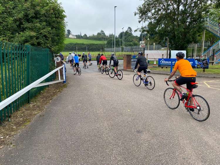 Riders leave Tiverton to head for home