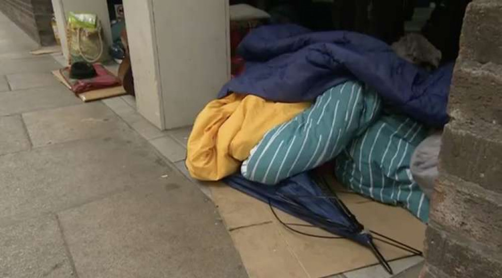 Rough sleeper/homeless. Credit: BBC Spotlight