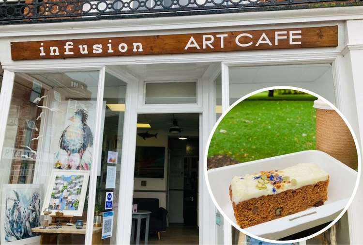 The Infusion Art Cafe can be found on the roundabout near the Manor Gardens.