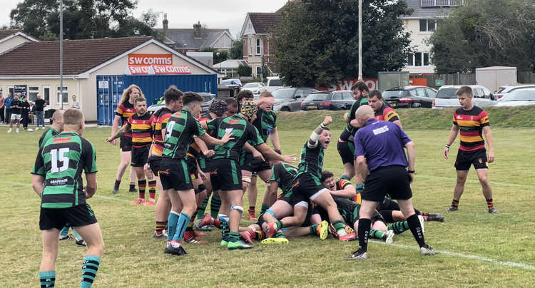 The winning try. Picture: Withycombe RFC