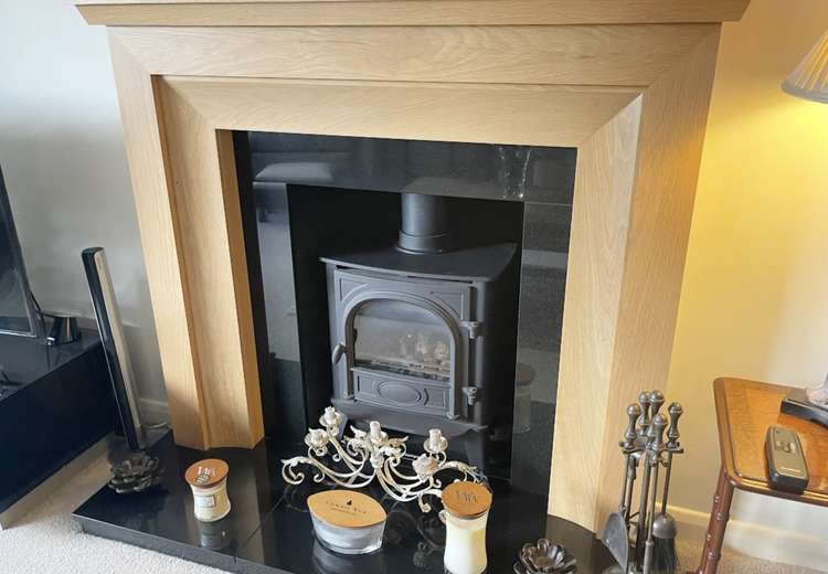 The stove in the sitting room. Credit: Whitton & Laing