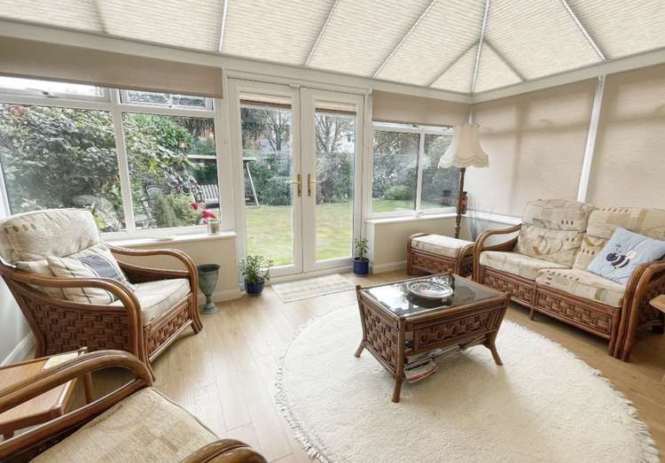 The double-glazed conservatory with doors to the rear garden. Credit: Whitton & Laing