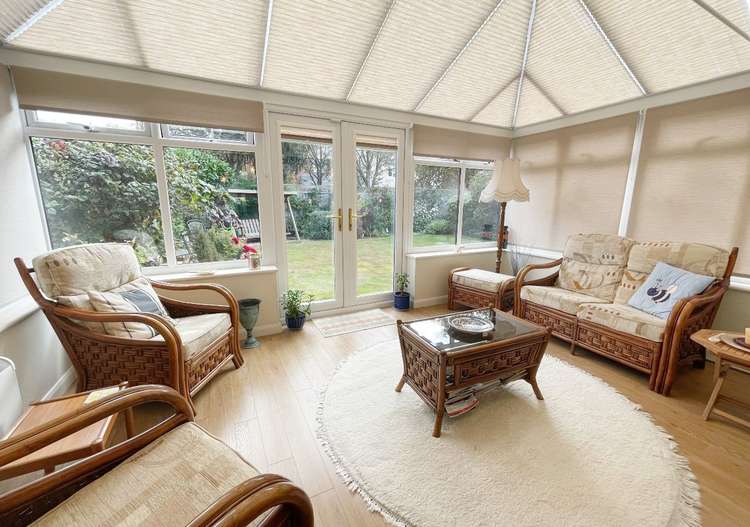 The double-glazed conservatory with doors to the rear garden. Credit: Whitton & Laing