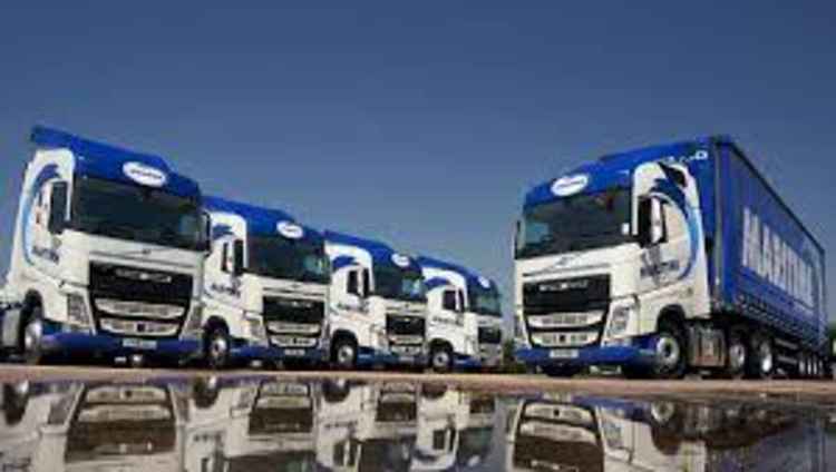 Maritime's fleet of Volvo trucks