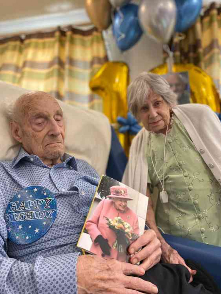 Ron and Bonnie enjoy their double celebration