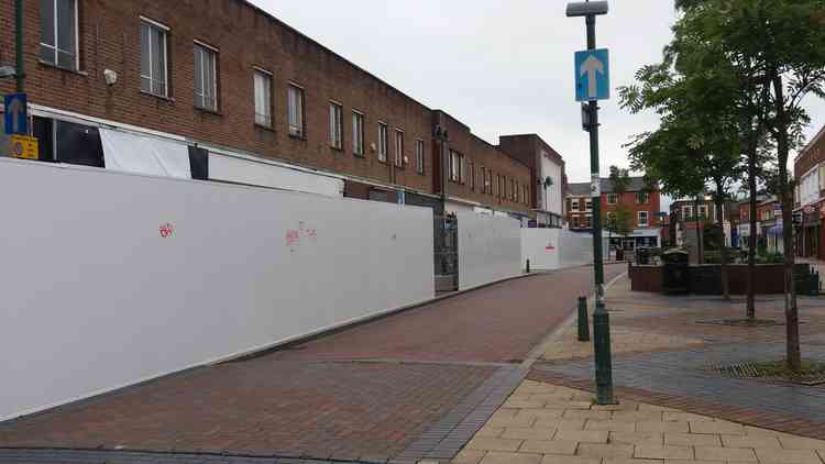 Queensway awaiting demolition - town centre redevelopment is a priority says the MP