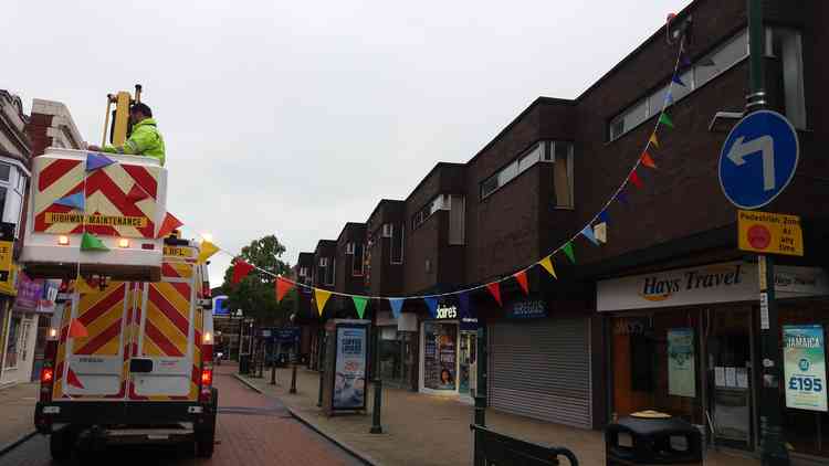 The bunting went up on Thursday night