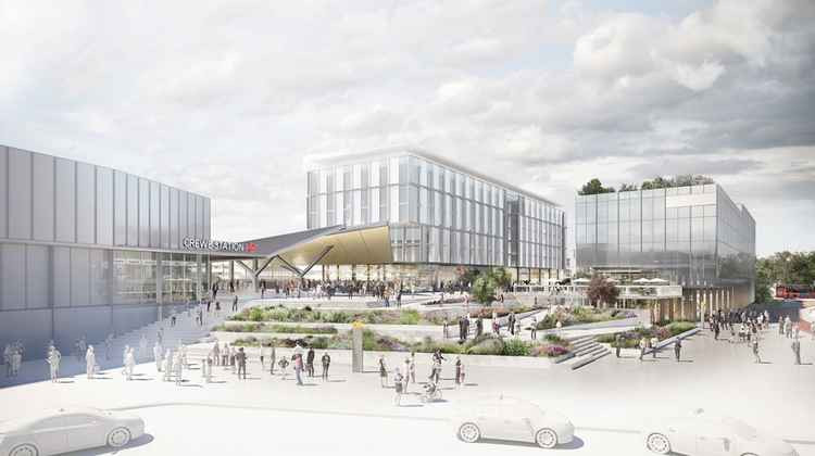 An artist's impression of the Crewe HS2 Hub.