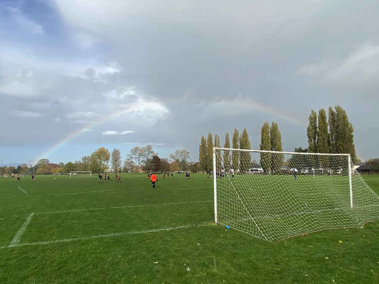 Rainbow overhead in the AFC Talbot/Talbot derby clash.