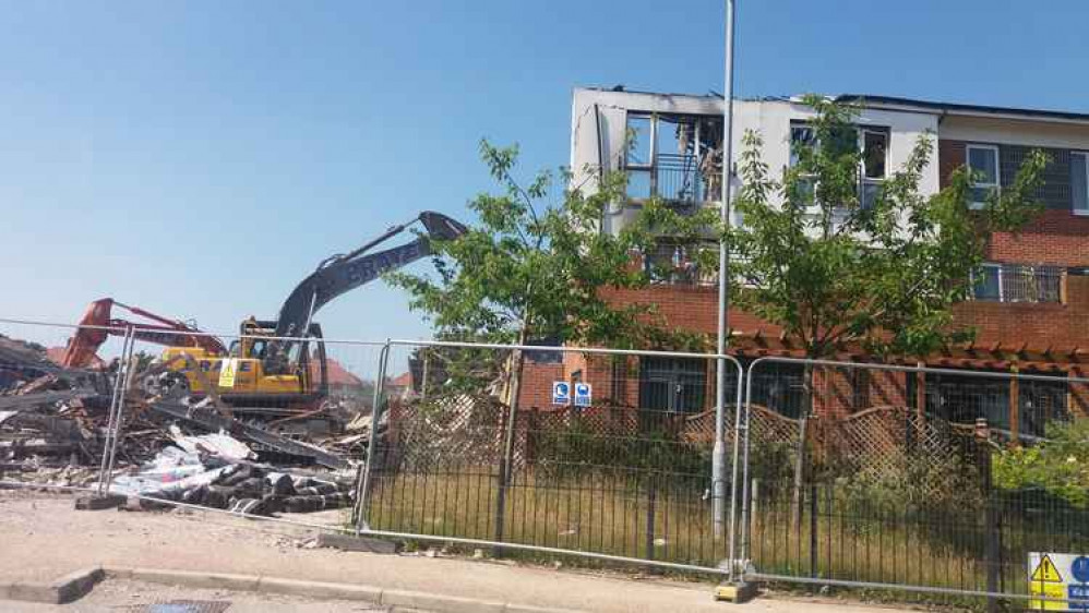 The fire-hit former home was demolished over the summer.