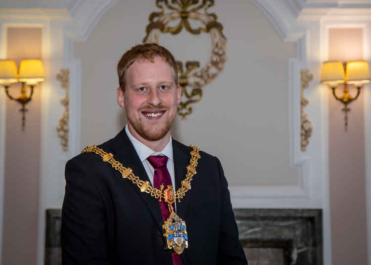 Crewe Town Mayor Benn Minshall.