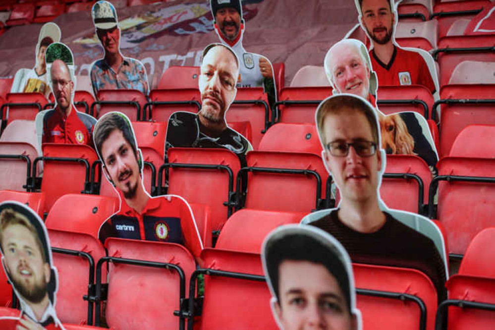Dave Artell is glad he will be sharing Gresty Road with fans and not cardboard cut-outs.
