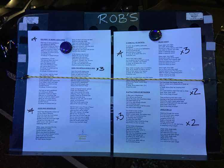 Robert's lyric sheets.