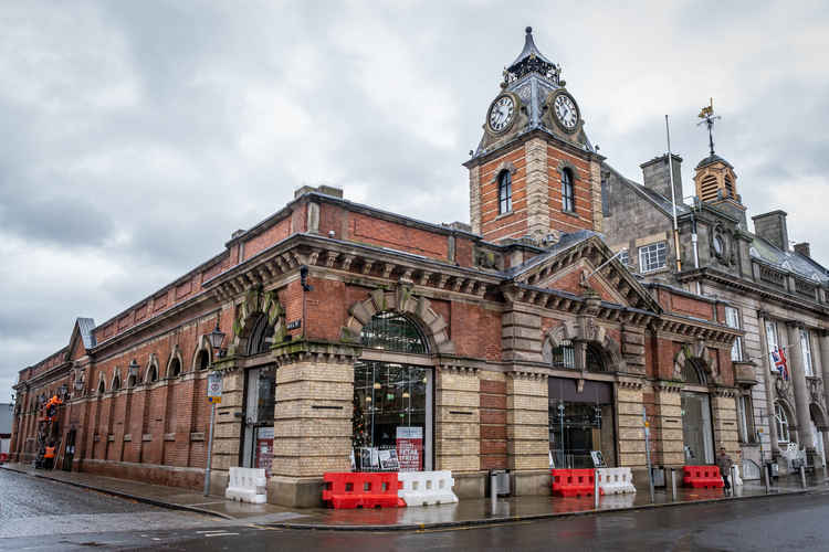 Work at Crewe Market Hall.