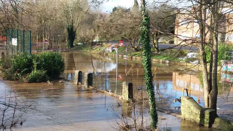 The flood waters of Valley Brook have been rising.