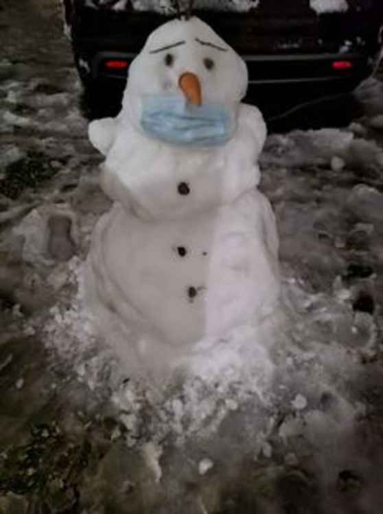 Hailey Jane Lumsden was out building snowmen.