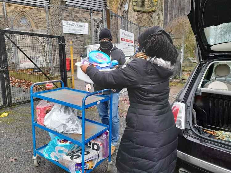 Ben Wye delivers the donations from the Co-op's Shavington and Wistaston stores.