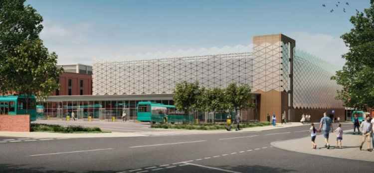 What Crewe's new bus station will look like.