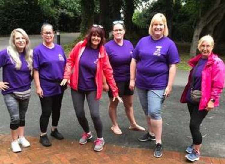 Felixstowe Firs manager Susan Gibson (second from the right) with colleagues at a fundraising fun run