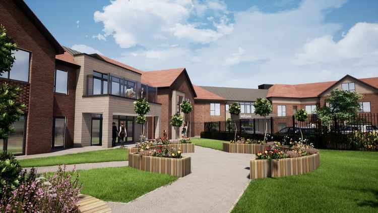 An impression of the care home that will be built off Gresty Road.