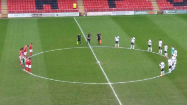 Before kick off the players paid their respects to the Duke of Edinburgh - the afternoon went downhill afterwards.