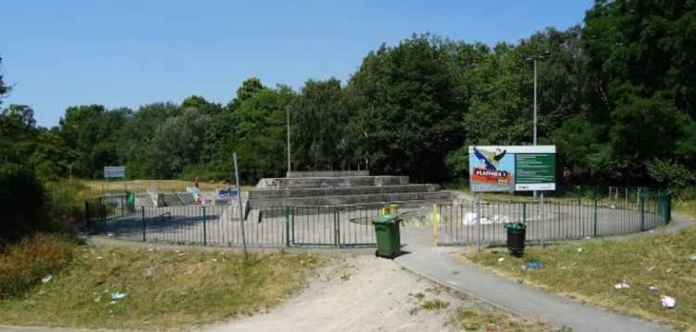 Arson at Tipkinder Park's skate park last night.