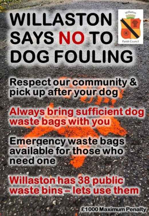 The anti-dog fouling posters have been placed across Willaston.